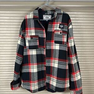 Men's Rockin Rudy’s Shirt Jacket - Red, Green and Black